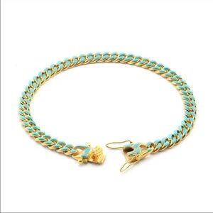 18K gold plated stainless steel bracelet 8.5 inches and 6mm